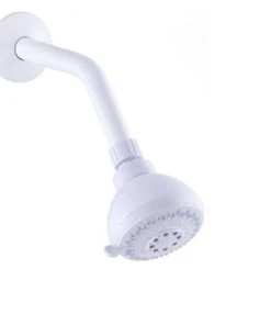 Plumb Works® 3-Spray White Fixed Mount Showerhead