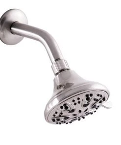 Plumb Works® 5-Spray Brushed Nickel Fixed Mount Showerhead