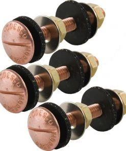 Plumb Works 5/16" X 2-1/2" Big Head Solid Copper Replacement Toilet Flange Bolts