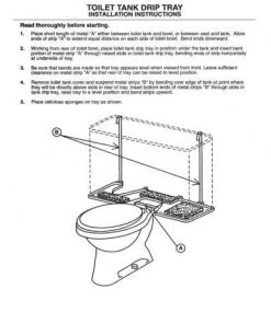 Plumb Works® Toilet Tank Drip Tray 7 Plumb Works® Toilet Tank Drip Tray -Plumb Works Sales Store 6642093 695104 Instsheet