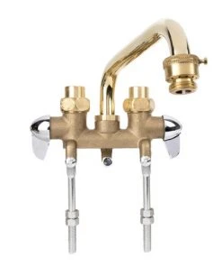 Plumb Works® Two-Handle Brass Laundry/Utility Sink Faucet
