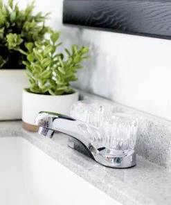 Plumb Works® Two-Handle 4" Centerset Chrome Bathroom Faucet -Plumb Works Sales Store 6731833 011PW4120CP LS1