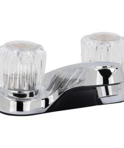 Plumb Works® Two-Handle 4" Centerset Chrome Bathroom Faucet