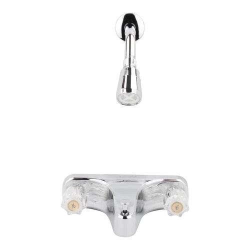 Plumb Works® Mobile Home Two-Handle 1-Spray Polished Chrome Bathtub Shower Faucet 4 Plumb Works® Mobile Home Two-Handle 1-Spray Polished Chrome Bathtub Shower Faucet - Image 2