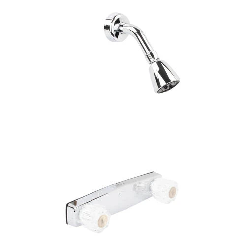 Plumb Works® Mobile Home Two-Handlle 1-Spray Chrome Shower Faucet 3 Plumb Works® Mobile Home Two-Handlle 1-Spray Chrome Shower Faucet