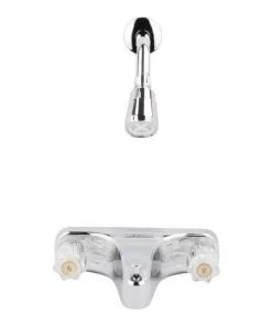 Plumb Works® Mobile Home Two-Handle 1-Spray Polished Chrome Bathtub Shower Faucet -Plumb Works Sales Store 6732536 011PW5986 F
