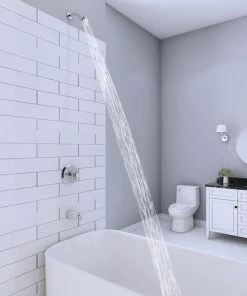 PlumbWorks Plumb Works® Bardwell™ One-Handle 1-Spray Polished Chrome Bathtub Shower Faucet -Plumb Works Sales Store 6736000 IU LS