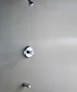 PlumbWorks Plumb Works® Bardwell™ One-Handle 1-Spray Polished Chrome Bathtub Shower Faucet -Plumb Works Sales Store 6736000 Scene 01