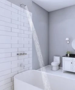 PlumbWorks Plumb Works® Bardwell™ Three-Handle 1-Spray Polished Chrome Bathtub Shower Faucet -Plumb Works Sales Store 6736002 IU LS 45