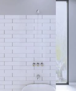 PlumbWorks Plumb Works® Bardwell™ Three-Handle 1-Spray Polished Chrome Bathtub Shower Faucet -Plumb Works Sales Store 6736002 SC FV