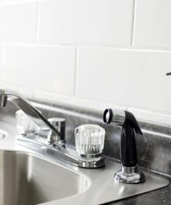 Plumb Works® Two-Handle Chrome Kitchen Faucet -Plumb Works Sales Store 6736811 011PW3402CP LS1