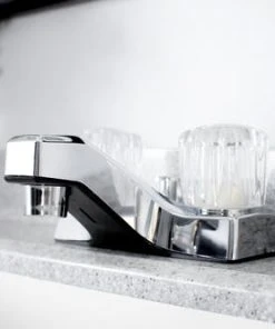 Plumb Works® Two-Handle 4" Centerset Chrome Bathroom Faucet -Plumb Works Sales Store 6739543 012PW4105CP LS1