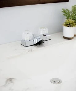 Plumb Works® Two-Handle 4" Centerset Chrome Bathroom Faucet -Plumb Works Sales Store 6739543 012PW4105CP LS2