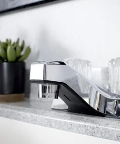 Plumb Works® Two-Handle 4" Centerset Chrome Bathroom Faucet -Plumb Works Sales Store 6739544 012PW4155CP LS1