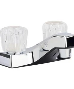 Plumb Works® Two-Handle 4" Centerset Chrome Bathroom Faucet