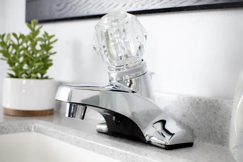 Plumb Works® One-Handle 4" Centerset Chrome Bathroom Faucet 6 Plumb Works® One-Handle 4" Centerset Chrome Bathroom Faucet - Image 4