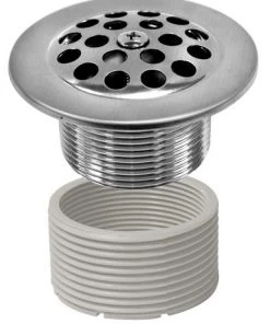 Plumb Works® Chrome Grid Strainer Bathtub Drain