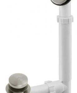Plumb Works® Nickel Toe Touch Bathtub Drain Assembly