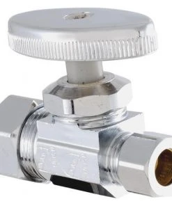 Plumb Works® 5/8" OD Compression X 3/8" OD Compression Straight Valve