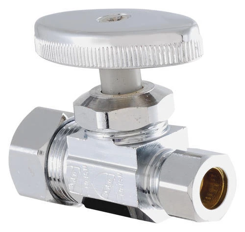 Plumb Works® 5/8" OD Compression X 3/8" OD Compression Straight Valve 3 Plumb Works® 5/8" OD Compression X 3/8" OD Compression Straight Valve
