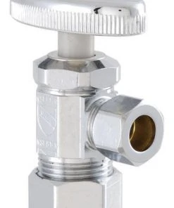 Plumb Works® 5/8" OD Compression X 3/8" OD Compression Angle Valve