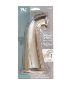 Plumb Works® Brushed Nickel Pull-Down Diverter Tub Spout -Plumb Works Sales Store 9DM10319 Package