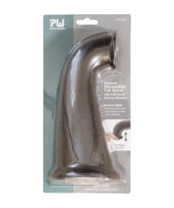 Plumb Works® Oil-Rubbed Bronze Pull-Down Diverter Tub Spout -Plumb Works Sales Store 9DM10320 Package
