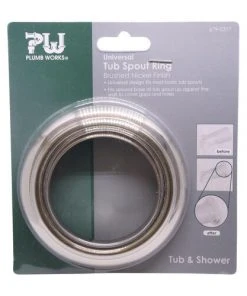 Plumb Works® Brushed Nickel Tub Spout Trim Ring -Plumb Works Sales Store 9DM80002 Package
